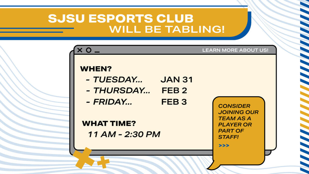 SJSU Esports Tabling Social Media